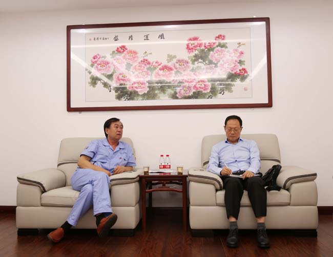 中國機(jī)械工業(yè)集團(tuán)河南分公司黨委書記、總經(jīng)理郭春陽一行到公司交流訪談